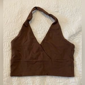 Cotton On Brown Halter Neck Tank Top XS
